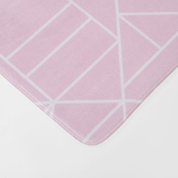 OHS Mason Geometric Printed Rug - Blush £16