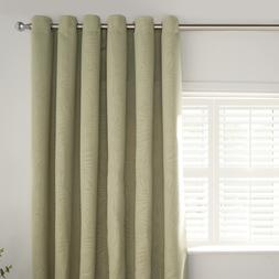 OHS Eyelet Leaf Embossed Blackout Curtains - Sage- &pound;16-W 117cm (46”) x D 137cm (54”)