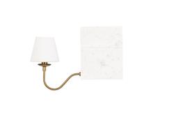 Marble Bookshelf Lamp with White Shade