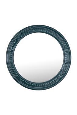 Beaded Circular Mirror Teal