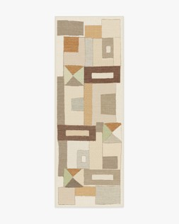 Ruggable - Jungalow Collection - Modra Natural Terra - 75 x 215 cm - Flatwoven £159, Tufted £189 (Aerial)-  Embargoed until 2nd July 2026