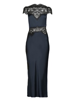 X1YO3 The Very Collection Satin Lace Insert Cap Sleeve Midaxi Dress £70
