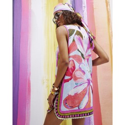 Blue Printed Shift Dress