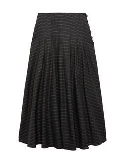 M&S Cotton Rich Checked Button Detail Maxi Skirt, £38