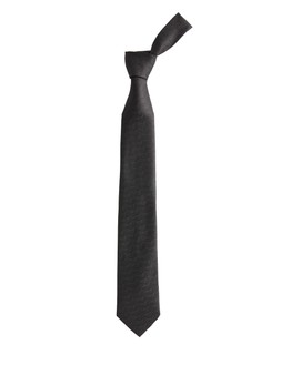 M&S Poly Fan Textured Tie, Black,£16